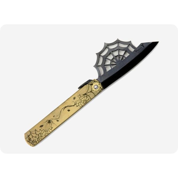 【11/25限定!抽選で最大100%ポイントバック】永尾カネ駒製作所 26-S 肥後守 Aranea アラネア 蜘蛛 真鍮鞘:120mm 黒刃 26S