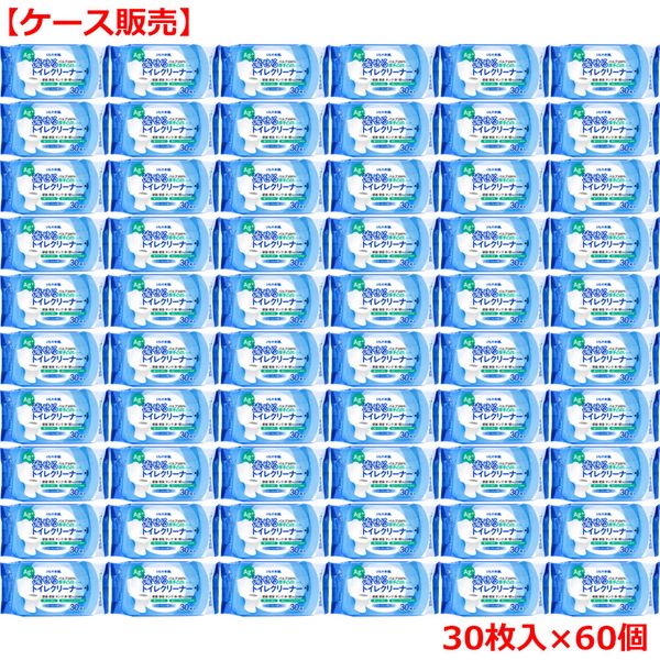 (LINEクーポン有)4589596694764 流せるトイレクリーナー せっけんの香り 30枚入×60個 ケース販売