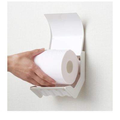 iDECA 楽天市場店のシマブン PR-2-P ペーパーホルダーおくだけ 標準タイプ【2連式】 PR2P｜アングル3