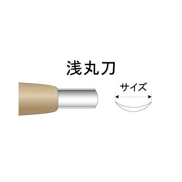 iDECA 楽天市場店の道刃物工業 20050300 ハイス彫刻刀 浅丸 3mm｜アングル3