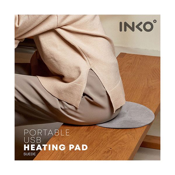 iDECA 楽天市場店の【個数：1個】IK07693 直送 代引不可・他メーカー同梱不可 INKO インコ USB ヒーティングパッド スエード ローズウッド｜アングル2