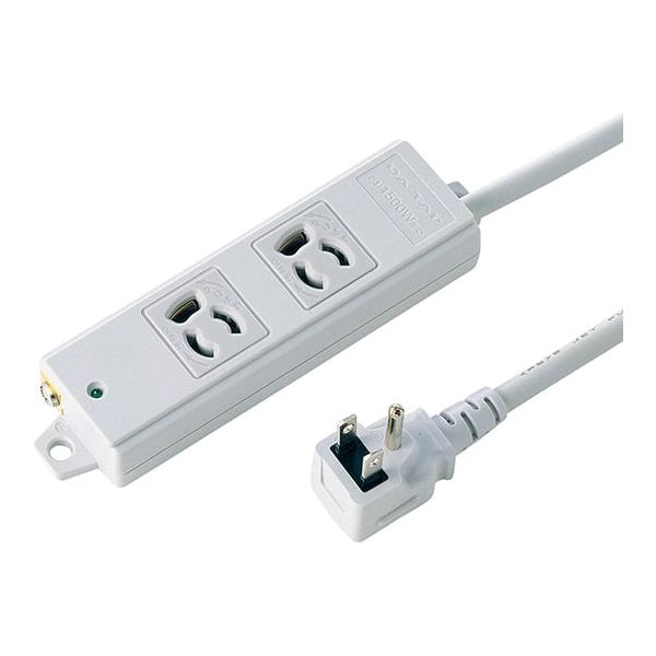 【即納在庫品】「直送」サンワサプライ TAP-KE2L-5 工事物件タップ 抜け止めコンセント 2個口 L型 ケーブル長5mTAPKE2L5 抜け止めコンセント SANWA L型 電源タップ 抜け止めタイプ OAタップ L型プラグ