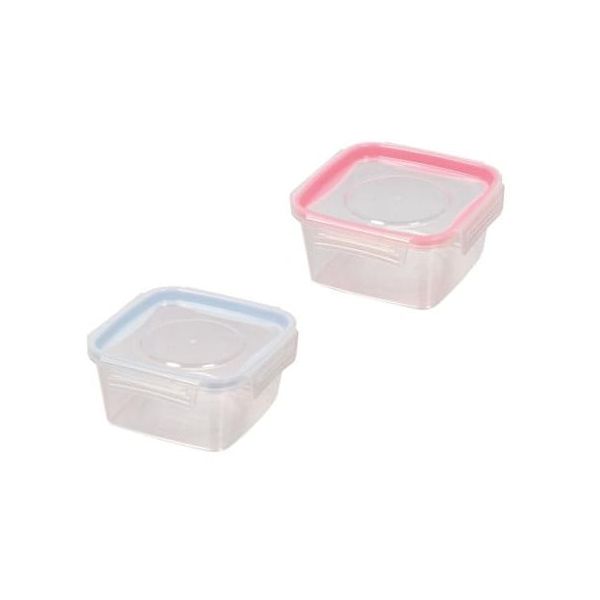 Condiments Container - (LINEクーポン有)パール金属 HB-1428 NEWキープロック 洗いやすい保存容器 正方形 L 2個組 HB1428【キャンセル不可】