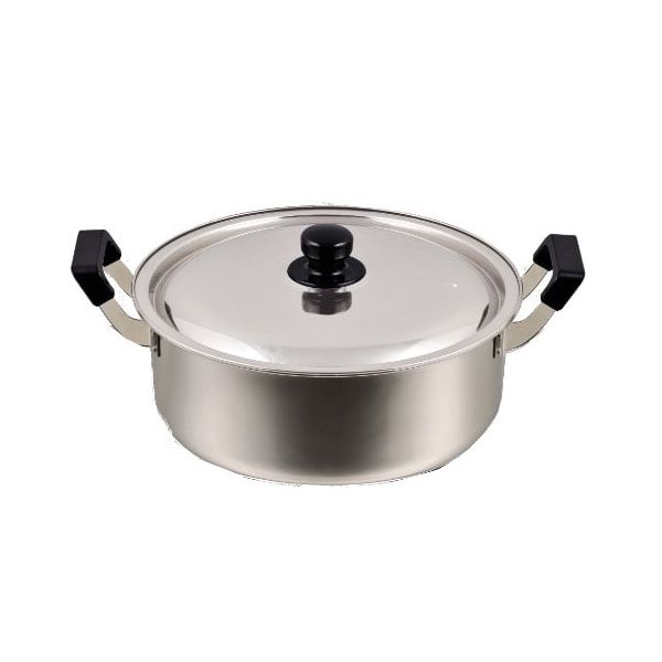 Ih/Gas Compatible - (LINEクーポン有)パール金属 HB-1796 NEWだんらん ステンレス製大型鍋30cm HB1796【キャンセル不可】 NEWだんらんステンレス大型鍋 両手鍋 IH対応