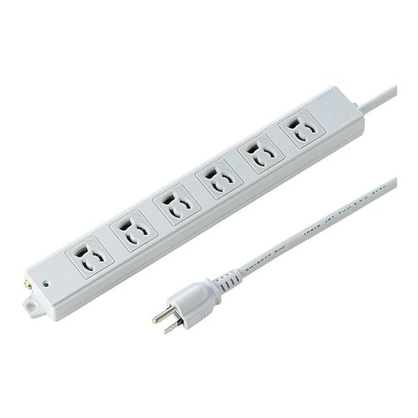 特長 ------------------------------------------ ●通電ランプ付き●マグネット付き●熱に強い二重構造ケース●ノーマルプラグ●エコ対応（rohs対応）「rohs指令」に基づき、特定有害物質を使用制限した製品です。鉛を使用しない無鉛ハンダを使用。ネジなどのメッキには六価クロムを使用していません。●エコケーブル（ハロゲンフリー）塩ビの不使用の耐燃性ポリエチレン混合物を使用しており、燃やしてもダイオキシンが発生いたしません。環境負荷の軽減を目指すオフィス、工場などに最適です。●ゴミが少なく、環境に優しい簡易ビニール袋パッケージ採用しています。 仕様 ------------------------------------------ ■定格容量：15a・125v(1500wまで)■電源コード：5m・エココード■プラグ仕様：3p■生産国：日本※欲しいタップが簡単に探せる「oaタップ検索」 パソコン・OA用品【サンワサプライ】 ＞ タップ・UPS ＞ 工事・物件タップ4969887228258