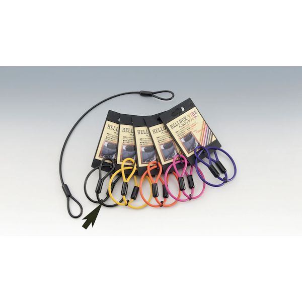 (LINEクーポン有)キジマ P00041 ヘルロックワイヤー スモーク KIJIMA ヘルメットワイヤー 汎用 キジマ..