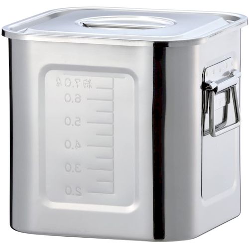 4560127490093 赤川器物製作所 AG 18−8目盛付角キッチンポット 19cm 6．4L