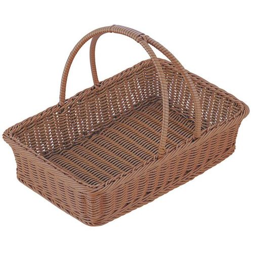 Rattan - 603378 トーダイ 角型ピクニックバスケット 小 ブラウンPB−452−BR