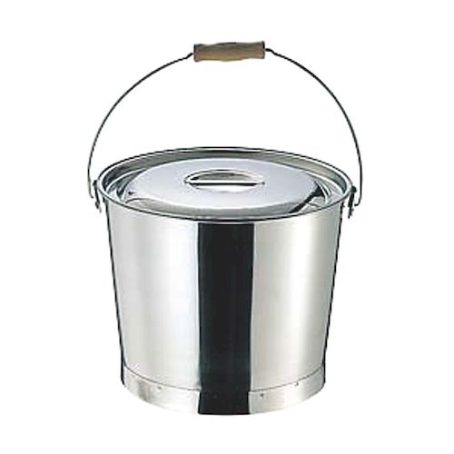 4997956175011 大屋金属 18−8プレスバケツ 10L 木柄取手