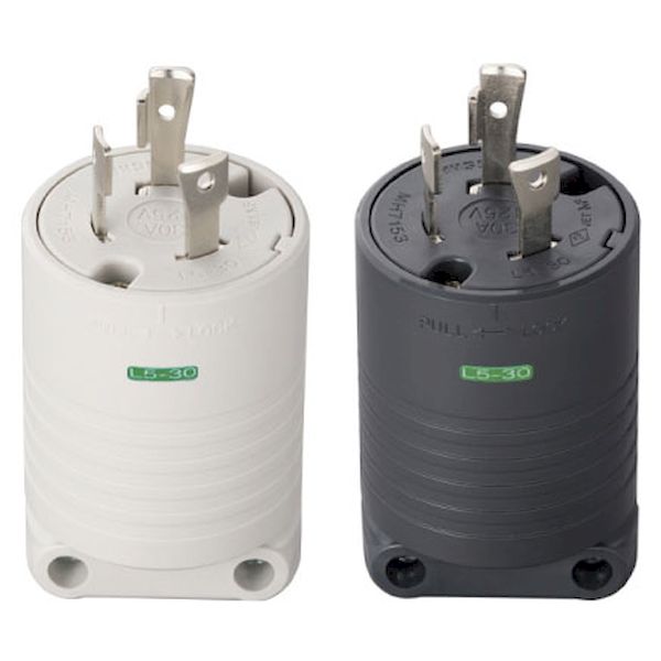 樂天商城 - 明工社 明工 MH7153B 接地2P 30A 引掛プラグ 30A 125V 黒 L5−30P 準拠