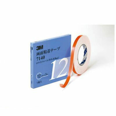 【即納在庫品】「直送」3M 714012AAD 両面粘着テープ 7140 12mmX 厚さ4．0mm 白