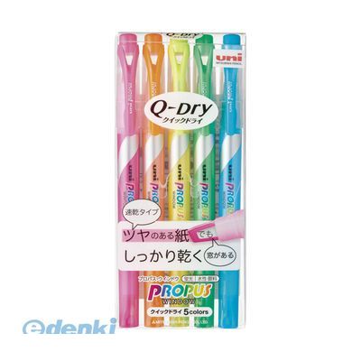 三菱鉛筆0120-321-433【商品説明】■速乾性と定着性に優れたQ−Dryインクを採用。■ツヤのある紙でもすぐ乾くから手につかない。■セット■仕様：5色セット■セット内容：3色セット＋オレンジ，スカイブルー■インク色：イエロー，グリーン，ピンク，オレンジ，スカイブルー■1セット4902778184912