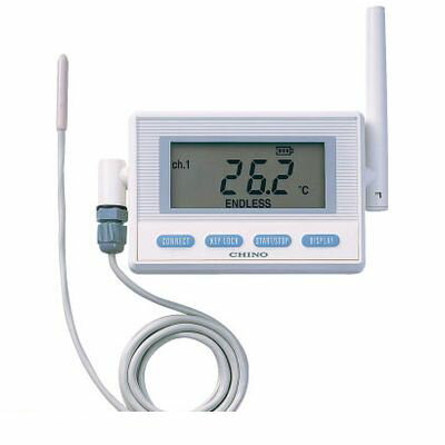 ●最大で中継6段、送信器60台接続可能です。●送信器側に最大16000データの大容量メモリーを搭載し、不測の事態によるデータの欠損を防ぎます。●検査成績書を標準付属しています。●食品・製薬・物流市場などにおける冷凍・冷蔵庫の遠隔監視。●研究分野における低温・高温チャンバーの監視。●測定温度範囲(℃):-40〜80●温度最小表示(℃):0.1●電源:専用バッテリー（付属）●リード長(m):約3●質量(g):220●容器保護等級：IP64(AC電源仕様除く）4562208234077