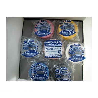 (LINEクーポン有)メクセス 50MMX25M 茶 【30個入】 カラー布ガムテープ50MMX25M茶