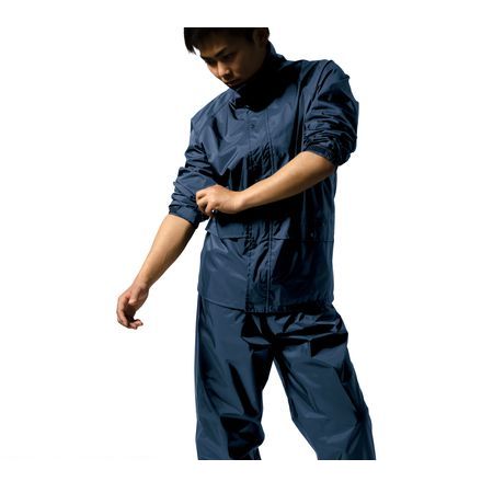 【即納在庫品】「直送」Makku マック 4939108791038 雨具 フェニックス2 ネイビー M 雨具 ユニセックス レインウエア アイトス 防水透湿コーティング