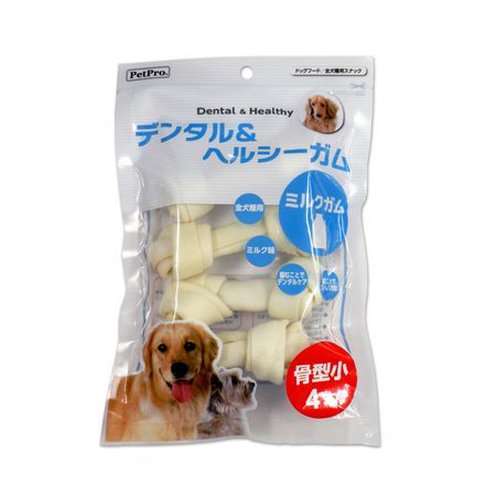 ペットプロジャパン PetPro 4959058080747 ペットプロ デンタル＆ヘルシーガム ミルクガム 骨型小 4本