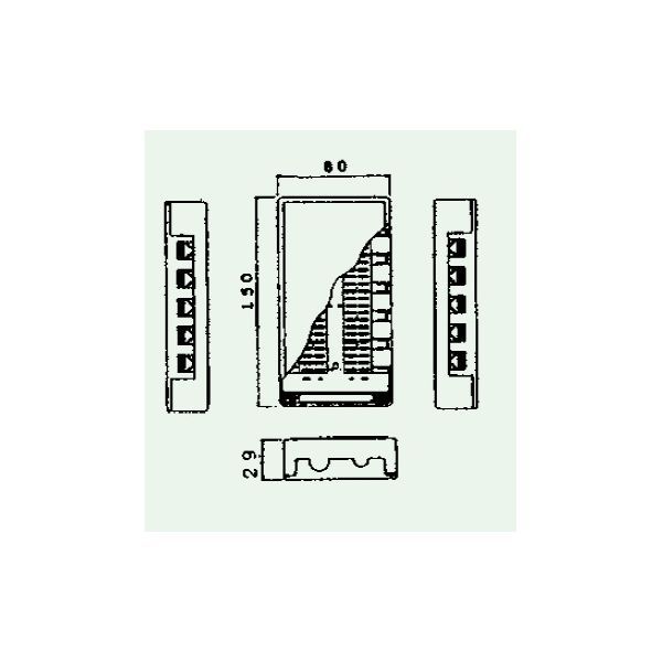 三和電気工業 2CM-4010T ボタン電話用MJロ−ゼット RJ−11 4C 10連【サンワD】 2CM4010T