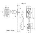 アルファ 4532757036415 エントランスロック フローレンス バックセット60mm 3690−FL−60−BK
