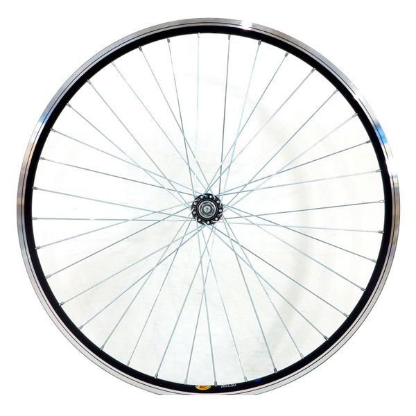 4938915402045 アサヒサイクル アルミ黒リム前輪 ナットハブ タイヤチューブ無 26x1．50 【黒リム】 15..