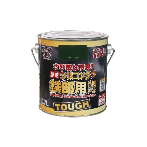 Paint - ニッペホームプロダクツ 4976124218729 直送 代引不可・他メーカー同梱不可 油性シリコンタフ 0．7L グリーン HYS109−0．7