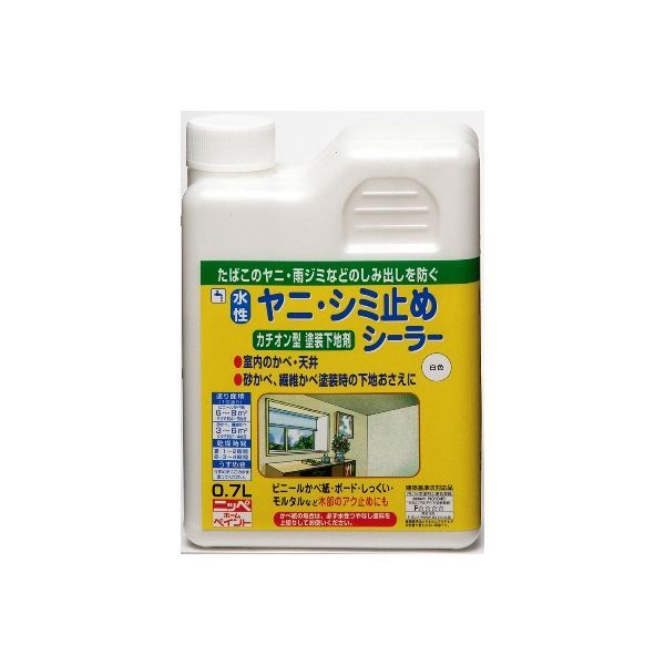 「直送」ニッペホームプロダクツ 4976124401008 直送 代引不可・他メーカー同梱不可 水性ヤニ・シミ止めシーラー 白色 0．7L