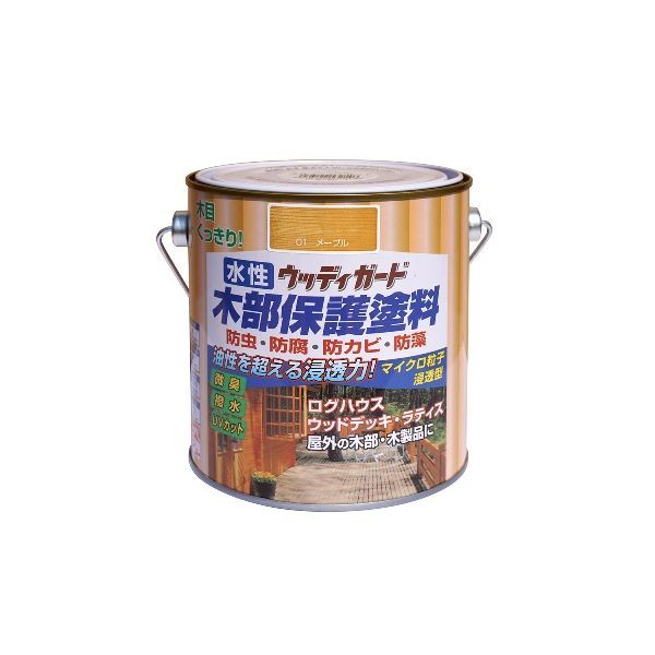 (LINEクーポン有)ニッペホームプロダクツ 4976124532849 直送 代引不可・他メーカー同梱不可 水性ウッディガード チーク 0．7L 水性塗料 木部用 オイルステイン ウッドデッキ パンコンテナ 木目くっきり UVカット 作業用品