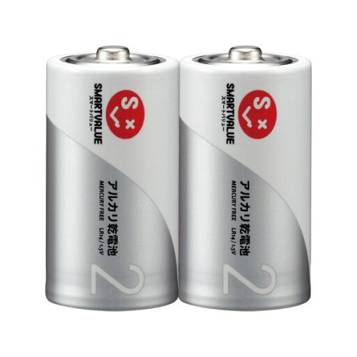 スマートバリュー N122J-2P-5 アルカリ乾電池 単2×10本 N122J2P5 スマートバリュー N122J-2P-5 アルカリ乾電池 単2×10本 N122J2P5