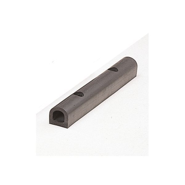 【個人宅配送不可】【個数：1個】信栄物産 KS5-10 直送 代引不可・他メーカー同梱不可 ターミナルラバー カーストッパー D型ゴム 中空タイプ 50×50 L＝1000 黒 当て板付 かまぼこ型 KS510