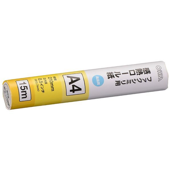 iDECA 楽天市場店のオーム電機 OA-FTRA15 FAX用 感熱ロール紙 A4 15m OAFTRA15｜アングル2