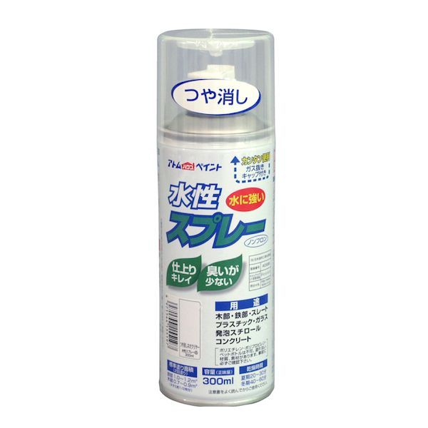 アトムハウスペイント 4971544155197 水性スプレー 300ML つや消しネオクリヤー 1