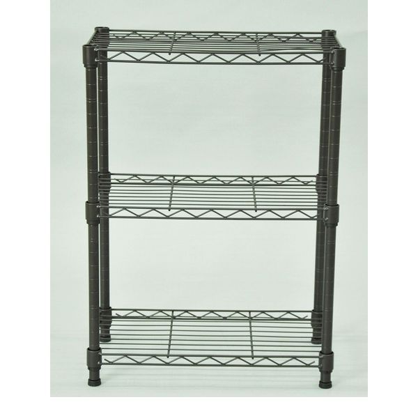 (LINEクーポン有)エイ・アイ・エス NS-4525BR 直送 代引不可・他メーカー同梱不可 19φスチールラックセット3段 ブラウン NS4525BR