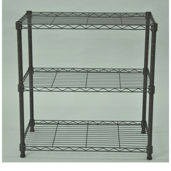 (LINEクーポン有)エイ・アイ・エス NS-6035BR 直送 代引不可・他メーカー同梱不可 19φスチールラックセット3段 ブラウン NS6035BR