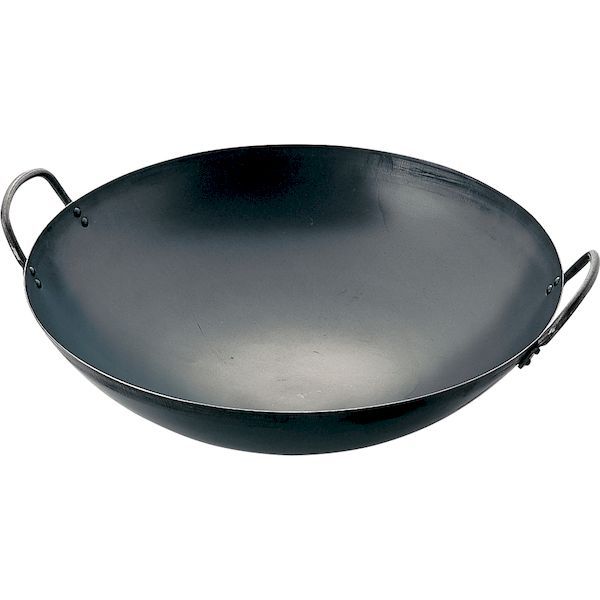 Woks - (LINEクーポン有)4905317001480 島本製作所 SS 鉄プレス中華鍋 27cm 味一鉄 業務用 広東鍋 北陸アルミニウム 日本製 ホクア ガス火 プロ 黒鉄 新品