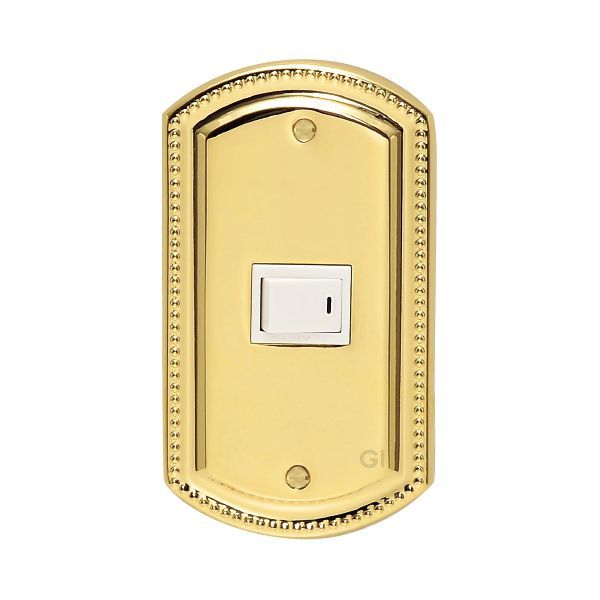 【在庫切れ】【納期未定】ゴーリキアイランド 790081 真鍮製スイッチプレート フルカラーシリーズ用 PB01 金色 PVD加工 真鍮 スイッチカバー