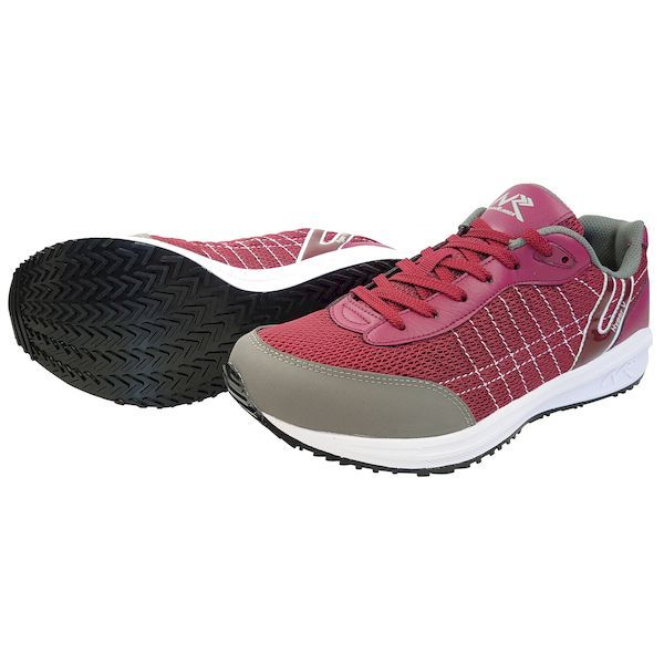 (LINEクーポン有)日進ゴム 4932807081400 ハイパーV＃005 先芯なしスニーカー ヒモ ＃005 エンジ 28．0..