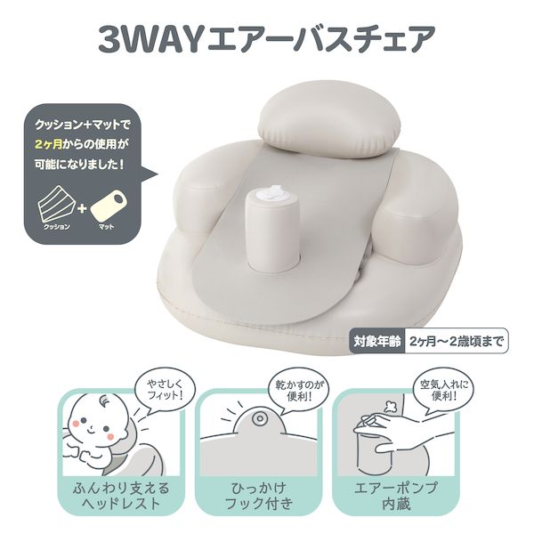 (LINEクーポン有)永和 4560111499323 3WAYエアーバスチェア