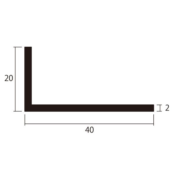(LINEクーポン有)ハイロジック 4549396002664 3100266 アルミアングル 2m 2．0x20x...