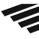 ハイロジック 4549396008604 3100860 アルミ平棒 1m 1.5x50mm ブラック 4入