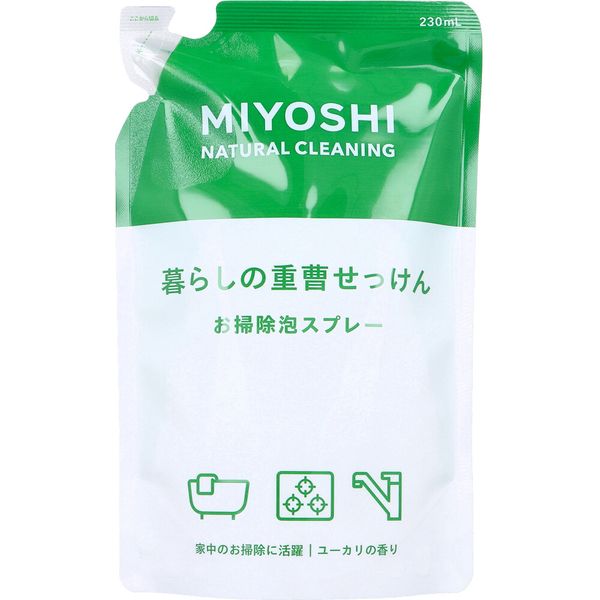 4537130101711 暮らしの重曹せっけん 泡スプレー 詰替用 230mL【キャンセル不可】 ミヨシ石鹸 せっけん泡スプレー つめかえ用 リフィル 暮らし...