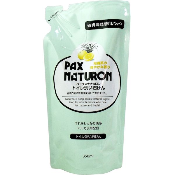 (LINEクーポン有)4904735054139 パックスナチュロン トイレ洗い石けん 詰替用 350mL【キャンセル不可】 太陽油脂 詰替用パックスナチュロントイレ洗い石けん