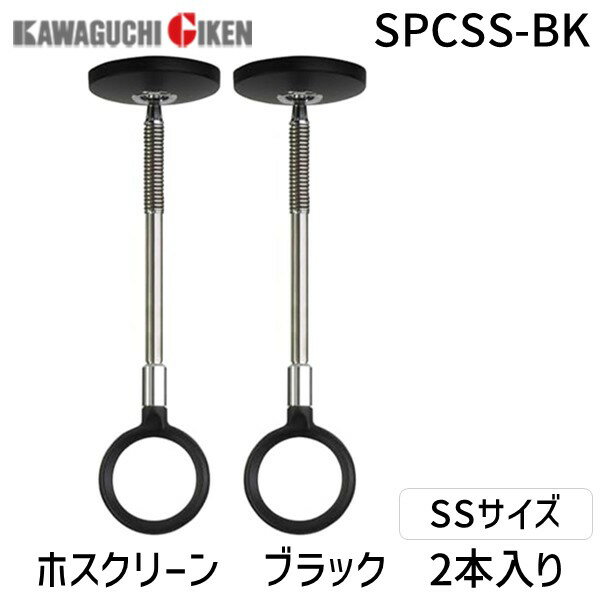 【即納在庫品】川口技研 SPCSS-BK 【2個入】ホスクリーン SPCSSBK ブラック SPC型 BK色 SSサイズ スポット型 室内用ホスクリーン 室内物干し 薄型 薄型スタイリッシュ 室内用 黒