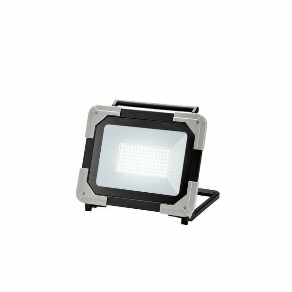 【商品説明】●防じん・防水等級：IP65 ●約160°照らす広角仕様 ●薄型設計：約65mmで持ち運びやすく収納もコンパクト ●場所を選ばず使える ●3段階明るさ切 【仕様・規格】 ●サイズ(W)×(H)×(D)mm：260×230×65 ●重量(g)：1900 ●電池種類：リチウムイオン電池 ●充電時間：最大約8時間（空→フル充電） ●全光束：約2300lm〜5600lm ●使用電球：白色LED（交換不可） ●連続点灯時間（満充電時）：約3時間（High）〜約8時間（Low） ●付属品・セット内容：充電式LEDワークライト本体×1　充電アダプター×1　取扱説明書×1