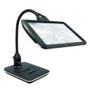 翌日出荷 共栄プラスチック SR-75C-BL LEDスタンドライトルーペ ブラック SR75CBL
