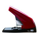 マックス MAX HD-11UFL/R マックス 卓上ホッチキス バイモ80フラット 80枚とじ HD-11UFL/R レッド【1個】 HD11UFLR【L2D】