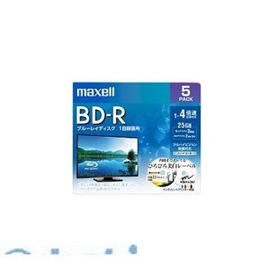 マクセル maxell BRV25WPE.5S 録画用BD-R ひろびろ美白レーベルディスク 5枚入り