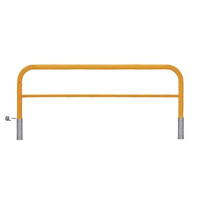 (LINEクーポン有)【個人宅配送不可】帝金 Teikin 82C3-20 W 直送 代引不可・他メーカー同梱不可 スチール製バリカー 横型・コノ字型・アーチ型・U字型車止めポール スタンダードタイプ 中桟付・中桟あり φ60.5×t2.8 W2000