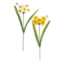 【造花・装飾】【数量限定につき、売切の際はご了承ください】 FLSP108743 スイセン【6】 イエロー/ホワイト FLSP1087
