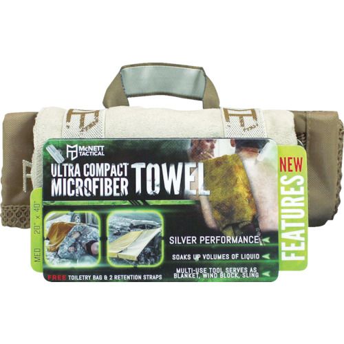 【即納在庫品】「直送」McNETT 44037 ウルトラコンパクトマイクロファイバータオルバッグ　サンド　L