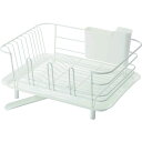 【即納在庫品】「直送」リス GHAH467 ディッシュドレイナー ホワイト 水切りカゴ 水切りラック 幅395mm 撥水剤配合 スチール ディッシュドレーナー ...