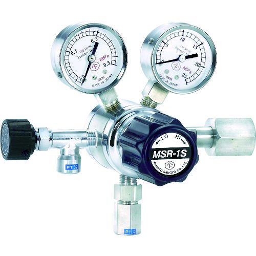 【即納在庫品】「直送」分析機用二段圧力調整器 MSR1S11TRC ガス調整器 分析機用二段圧力調整器 MSR−1S 酸素・窒素・アルゴン・空気 ヤマト ヤマト産業 YAMATO 4560125829550 MSR1S11TRC-8010